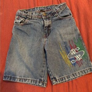 Urban Extreme Y2K Kids Denim Shorts – Size 5 – Dollar Sign Embroidery